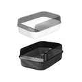 Cat Litter Box with Splash Guard and Wide Opening for Cats - Grey - SuperSaverAU - view 2