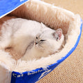 Rectangular Cookie Box Pet Bed for Cats Dogs - Soft Plush, Enclosed Design, Red M - SuperSaverAU - view 4