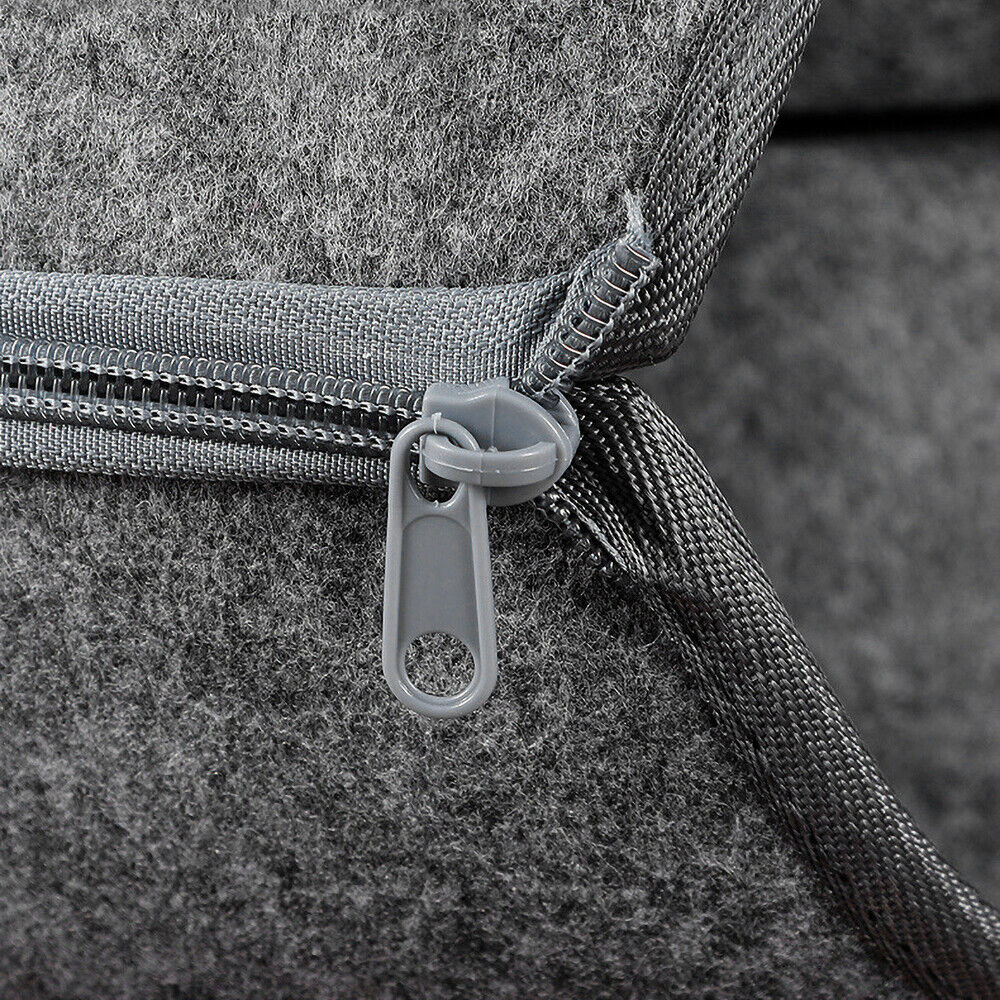 Felt Cat Tunnel Bed Donut Cave Nest for Kittens & Small Pets 50x30cm - Dark Grey - SuperSaverAU - view 4