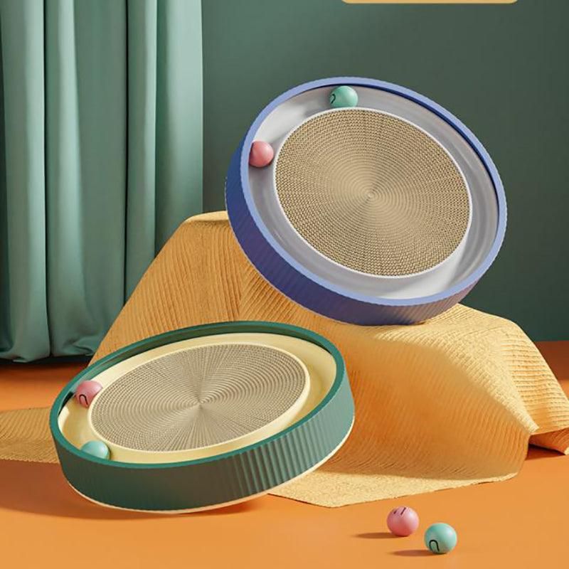 Premium Round Cat Scratcher Lounge Bed with Ball Track - Replacement Pad