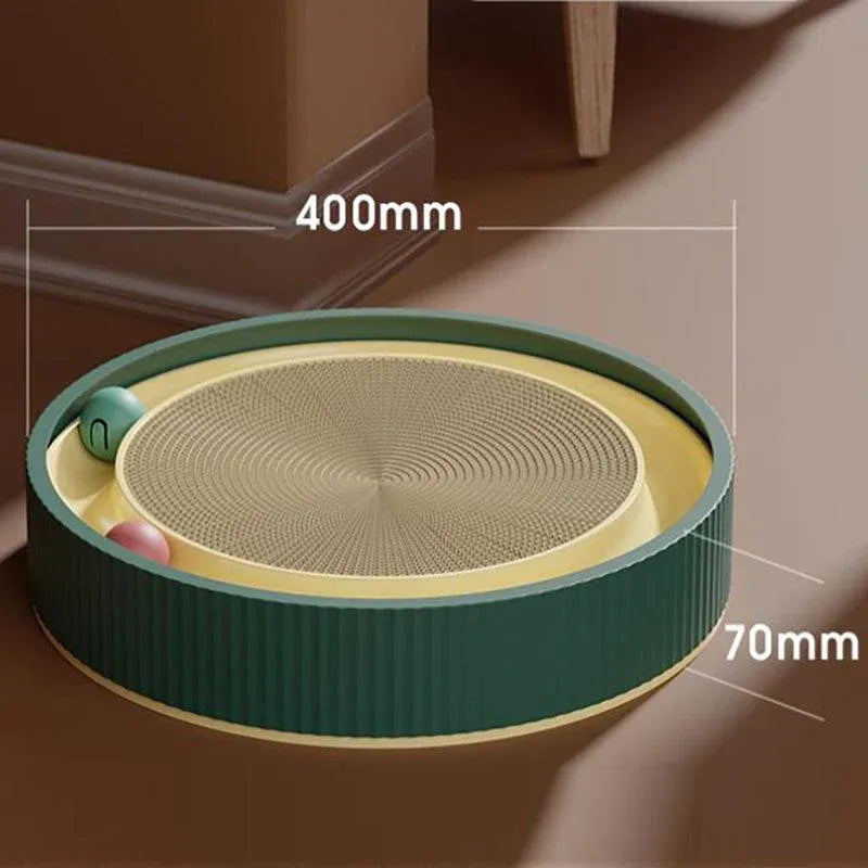 Premium Round Cat Scratcher Lounge Bed with Ball Track - Replacement Pad
