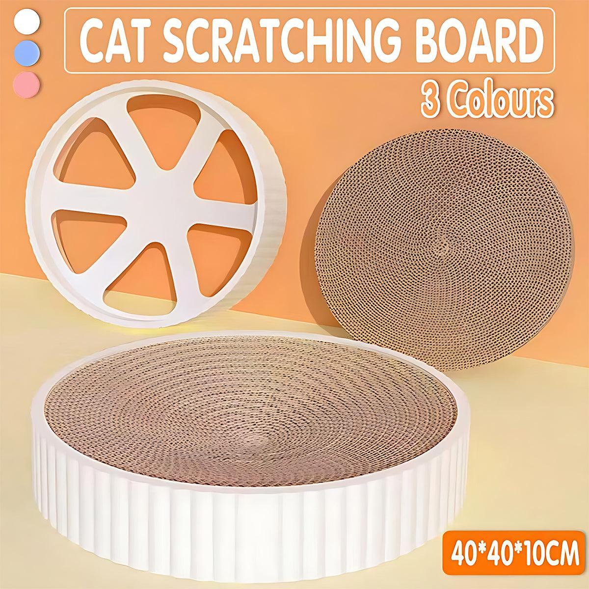 Blue 2in1 Cat Scratching Board Lounge Bed Bowl - Multifunctional Cat Sofa - SuperSaverAU - view 1