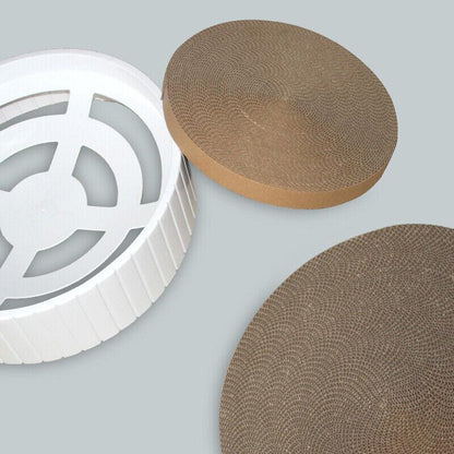 Pink 2in1 Cat Scratching Board Lounge Bed Bowl - Multifunctional Cat Sofa