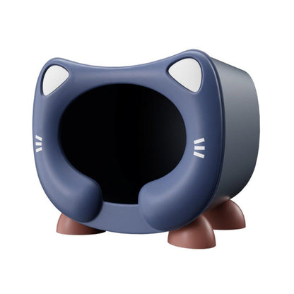 Semi-Enclosed Cat Bed - Waterproof, Cozy, 16.73 x 12.99 x 14.17 inches - Blue