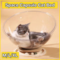 Acrylic Space Capsule Cat Bed - XL, Semi-Closed, Turntable Base, All-Season Use - SuperSaverAU - view 1