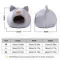 Cat Bed Winter Warm Enclosed Nest, Plush, Non-Slip, Grey, XL - SuperSaverAU - view 3