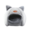 Cat Bed Winter Warm Enclosed Nest, Plush, Non-Slip, Grey, XL - SuperSaverAU - view 6