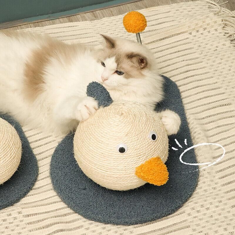 Cat Scratching Post Toy with Ball, Sisal Material, 44x30x19cm, Durable