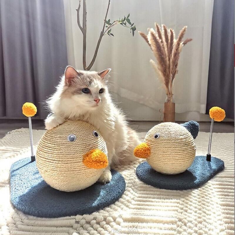 Cat Scratching Post Toy with Ball, Sisal Material, 44x30x19cm, Durable