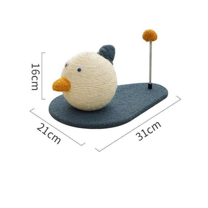 Cat Scratching Post Toy with Ball, Sisal Material, 44x30x19cm, Durable