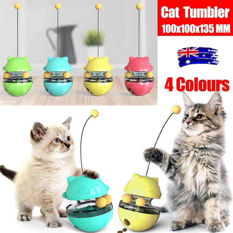 Premium Cat Treat Dispenser Toy with Adjustable Holes - Green