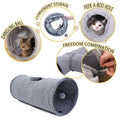 CATTUNNEL Pet Tunnel - Suede, Soft, Extendable, S-67x30cm - SuperSaverAU - view 5