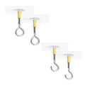 Premium 12 Pack Closed Stainless Steel Self Adhesive Ceiling Hooks Heavy Duty