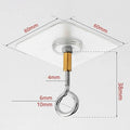 Premium 12 Pack Closed Stainless Steel Self Adhesive Ceiling Hooks Heavy Duty