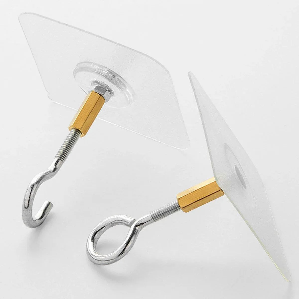 Premium 12 Pack Open Stainless Steel Self Adhesive Ceiling Hooks Heavy Duty