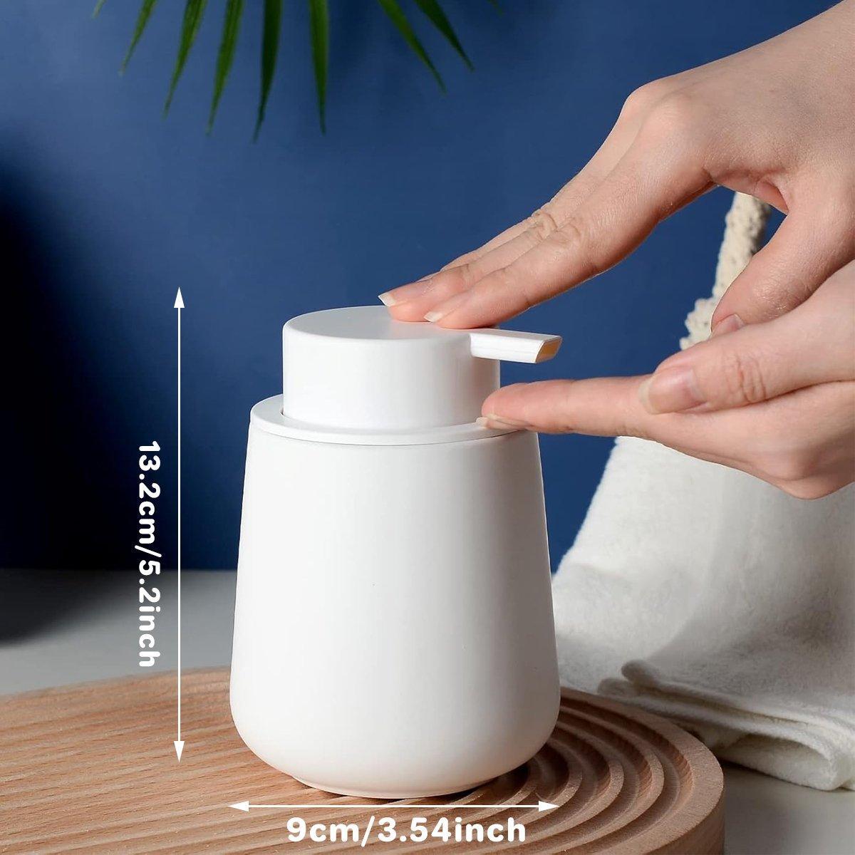 Premium Black 400ml Ceramic Soap Dispenser with Lotion Pump for Bathroom Vanity