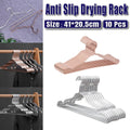 10PCS Metal Clothing Hangers Anti-slip Aluminium Alloy Drying Rack Coat Hanger - Champagne Gold - SuperSaverAU - view 1