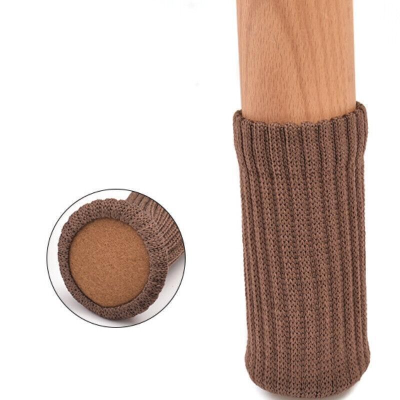 24Pcs Knitted Table Chair Leg Socks Sleeve Floor Protector Furniture Feet Covers - Black - SuperSaverAU - view 8