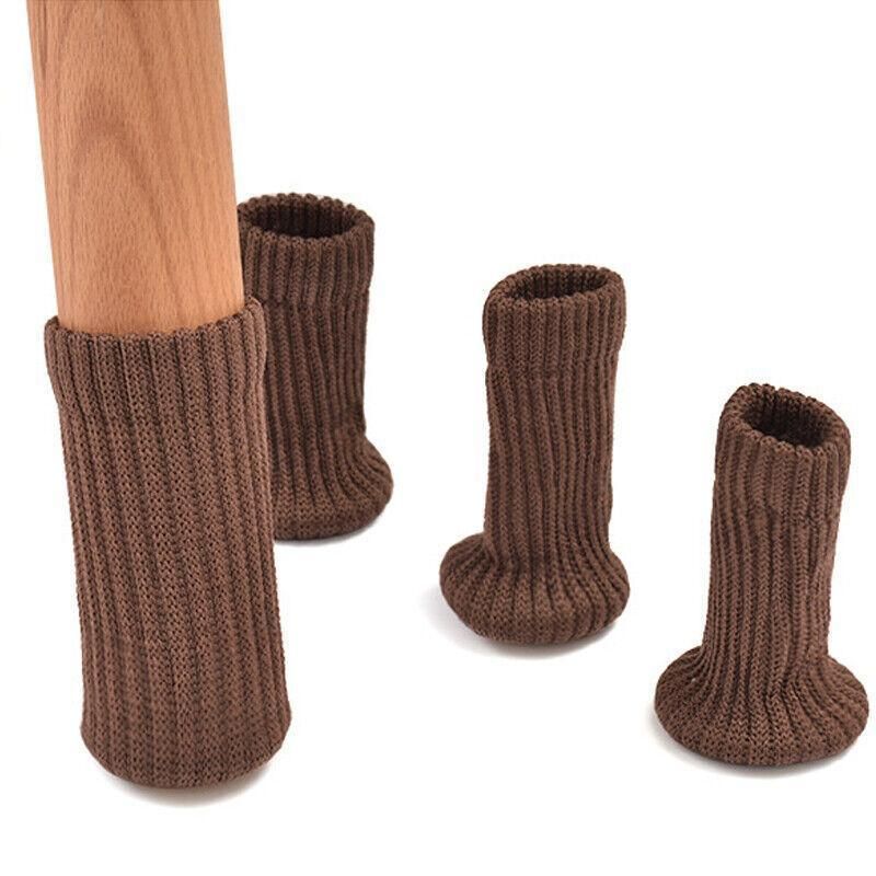 24Pcs Knitted Table Chair Leg Socks Sleeve Floor Protector Furniture Feet Covers - Black - SuperSaverAU - view 11