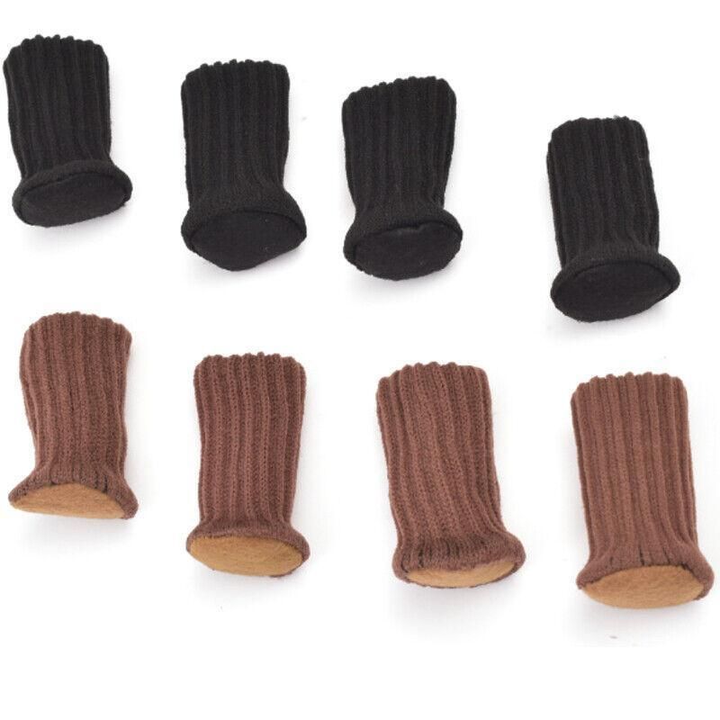 24Pcs Knitted Table Chair Leg Socks Sleeve Floor Protector Furniture Feet Covers - Black - SuperSaverAU - view 13