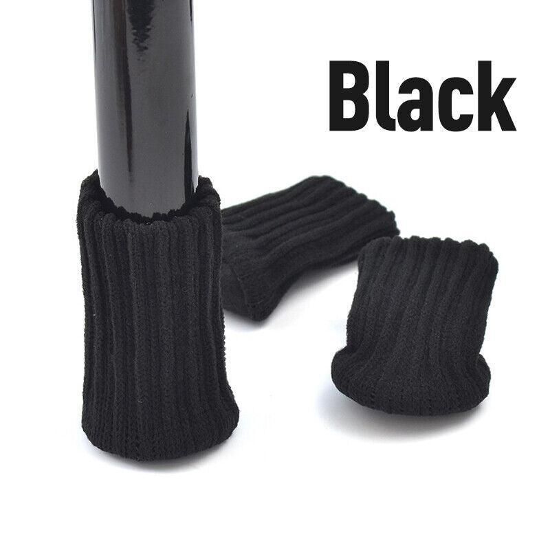 24Pcs Knitted Table Chair Leg Socks Sleeve Floor Protector Furniture Feet Covers - Black - SuperSaverAU - view 14