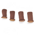 Premium 24 Pack Brown Knitted Chair Leg Socks Floor Protectors 7x4cm