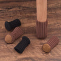 Premium 24 Pack Brown Knitted Chair Leg Socks Floor Protectors 7x4cm