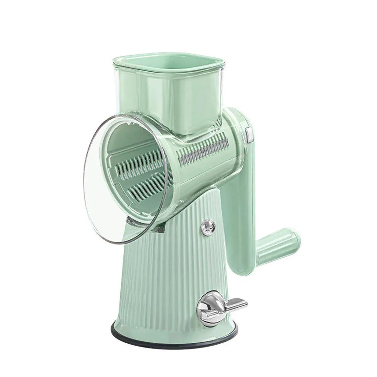 Premium Hand-Crank Vegetable Cutter – Green with 10 Blades