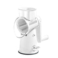 Premium Hand-Crank Vegetable Cutter – White with 10 Blades