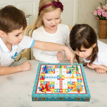 Board Game Set 8-in-1: Chess, Backgammon, Checkers - Portable Storage