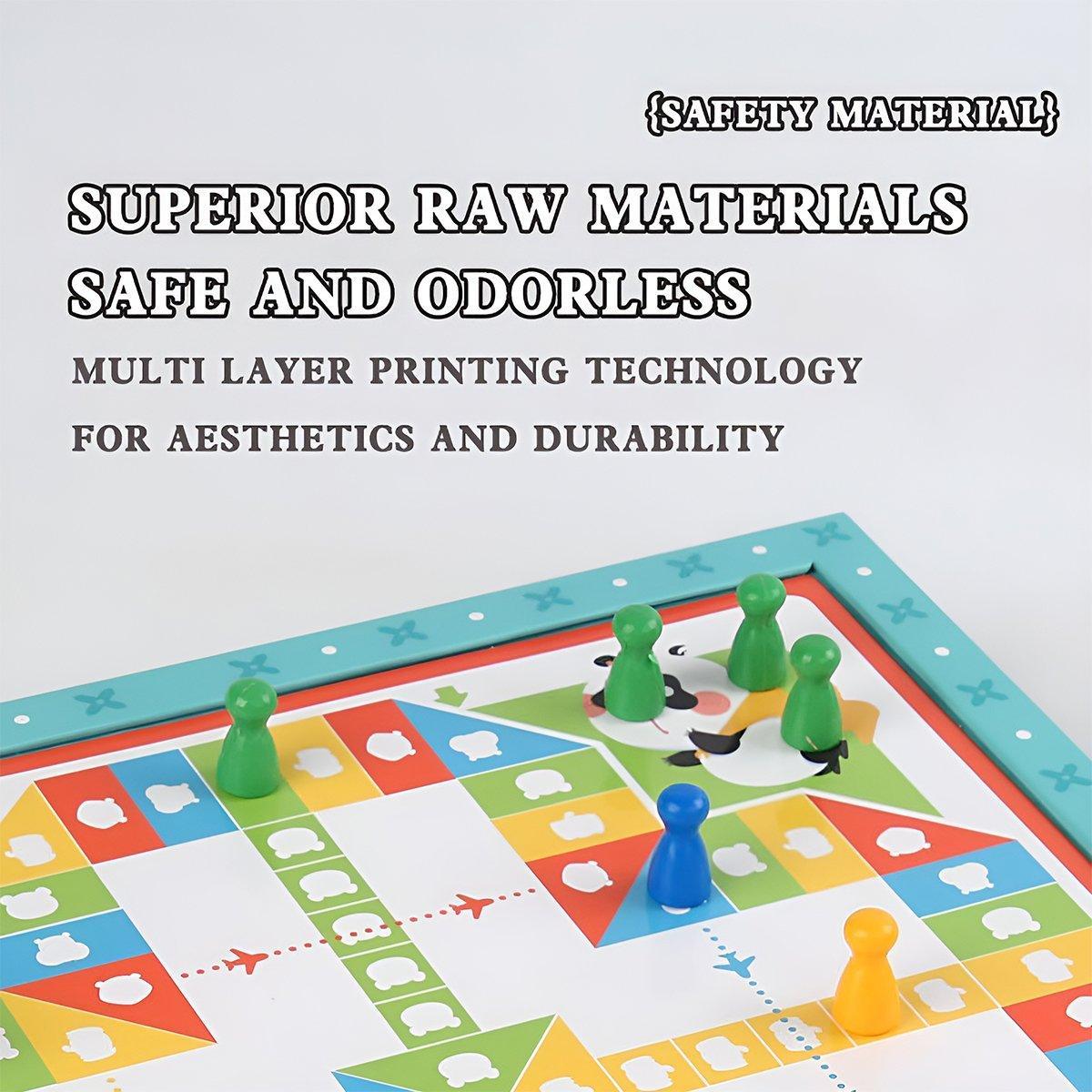 Board Game Set 8-in-1: Chess, Backgammon, Checkers - Portable Storage