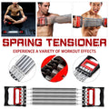 Premium Spring Chest Expander & Hand Grip Strengthener with Non-Slip Handles - Red/Black