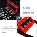Premium Spring Chest Expander & Hand Grip Strengthener with Non-Slip Handles - Red/Black