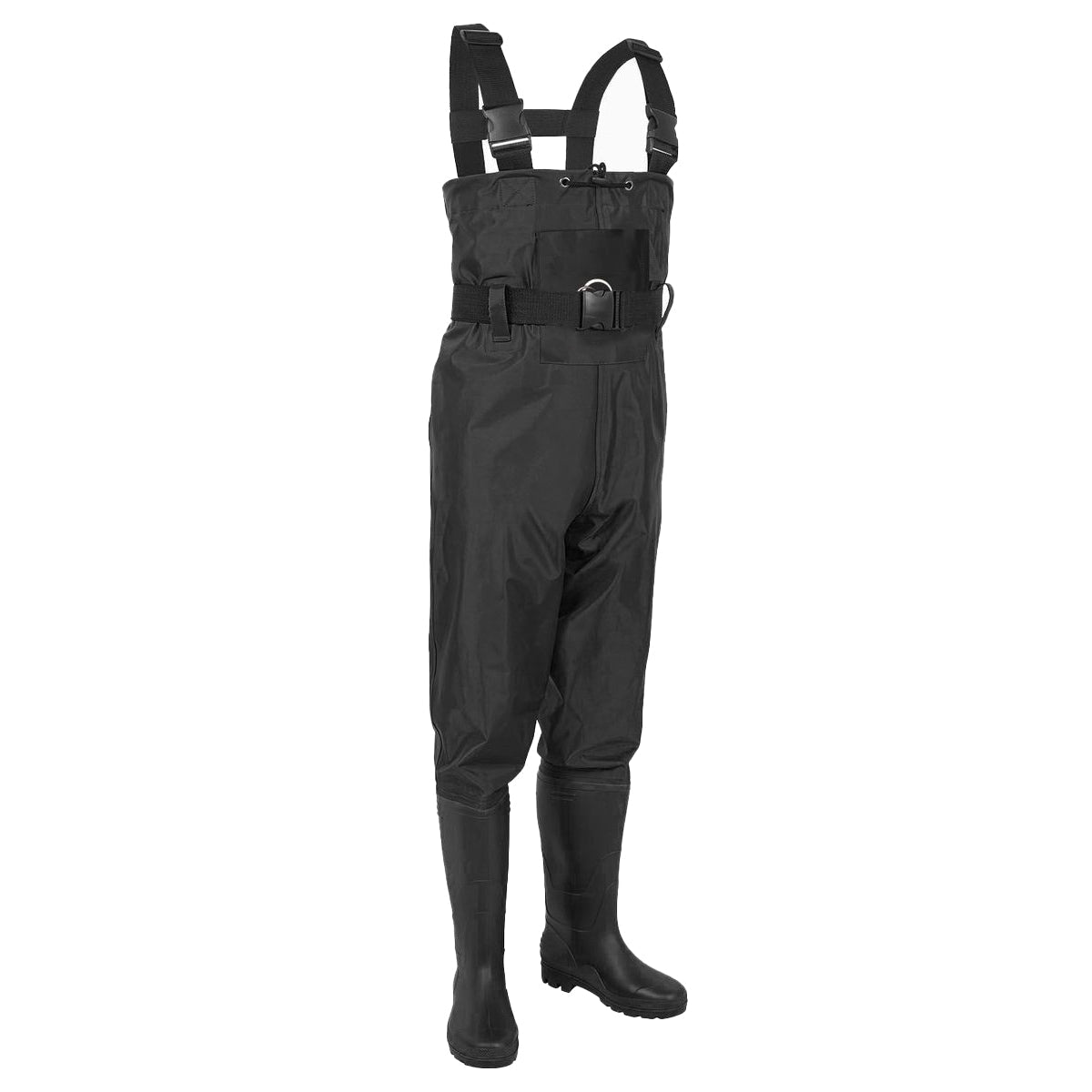 Waterproof Ultra-Light Breathable Wading Pants Nylon with Anti-Slip Boots - Black-46
