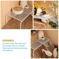 Premium Metal Chicken Feeding Ladder Grid Platform - Black L