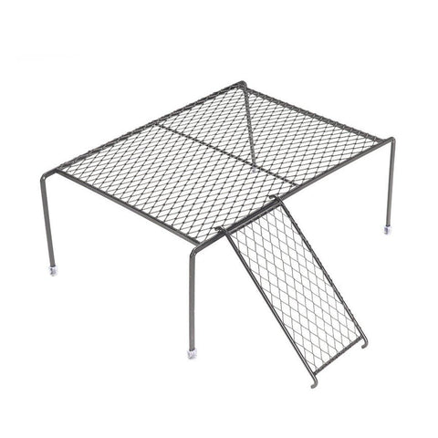 Premium Metal Chicken Feeding Ladder Grid Platform - Black S