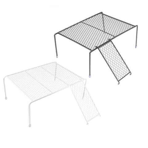 Rutin Chicken Grid Shelving - Metal Iron Elevated Platform, Small, Black - SuperSaverAU - view 2