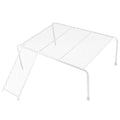 Premium Metal Chicken Feeding Ladder Grid Platform - White S
