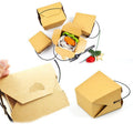 30PCS Kraft Paper Noodle Boxes with Handle Disposable Takeaway Food Containers - 728ml - SuperSaverAU - view 2