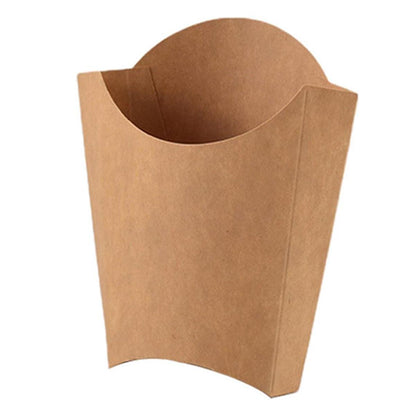 100pcs Kraft Paper Popcorn Boxes - Eco-Friendly Snack Containers
