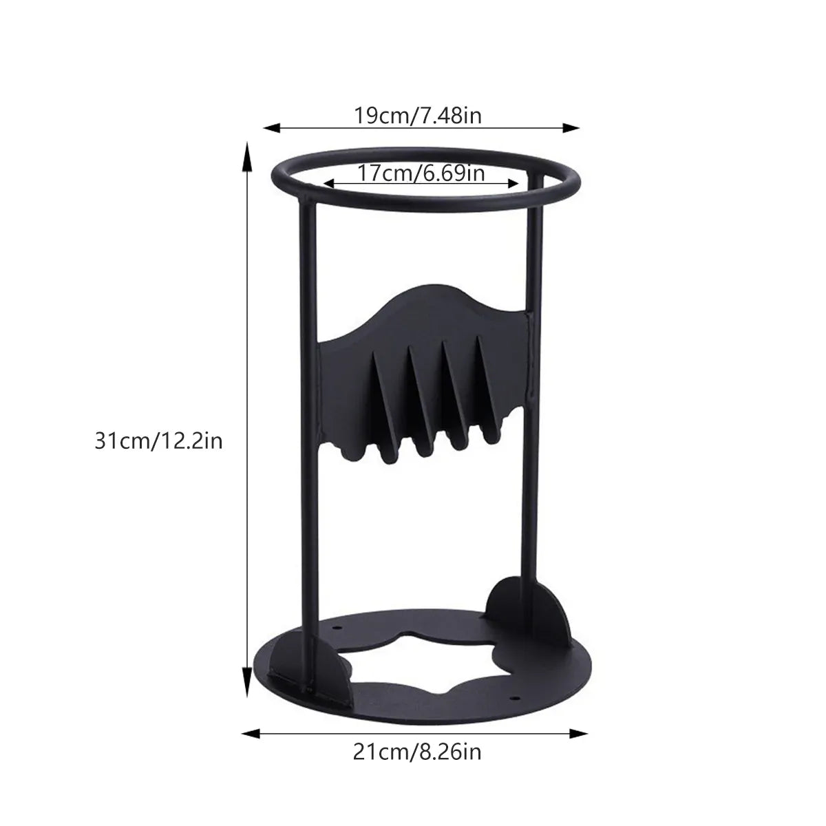 Premium Manual Firewood Splitter with Ring Guide - Matte Black