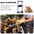 Premium Manual Firewood Splitter with Ring Guide - Matte Black