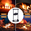 Premium Manual Firewood Splitter with Ring Guide - Matte Black