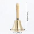 Brass Handbell 9.5cm with Wooden Handle - Clear Sound for Christmas & Pets - SuperSaverAU - view 3