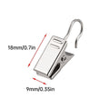 Premium 50 Pack Stainless Steel Curtain Clip Hooks Silver White Strong Load Bearing