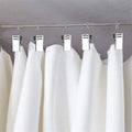 Premium 50 Pack Stainless Steel Curtain Clip Hooks Silver White Strong Load Bearing