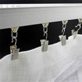 Premium 50 Pack Stainless Steel Curtain Clip Hooks Silver White Strong Load Bearing