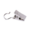 Premium 50 Pack Stainless Steel Curtain Clip Hooks Silver White Strong Load Bearing