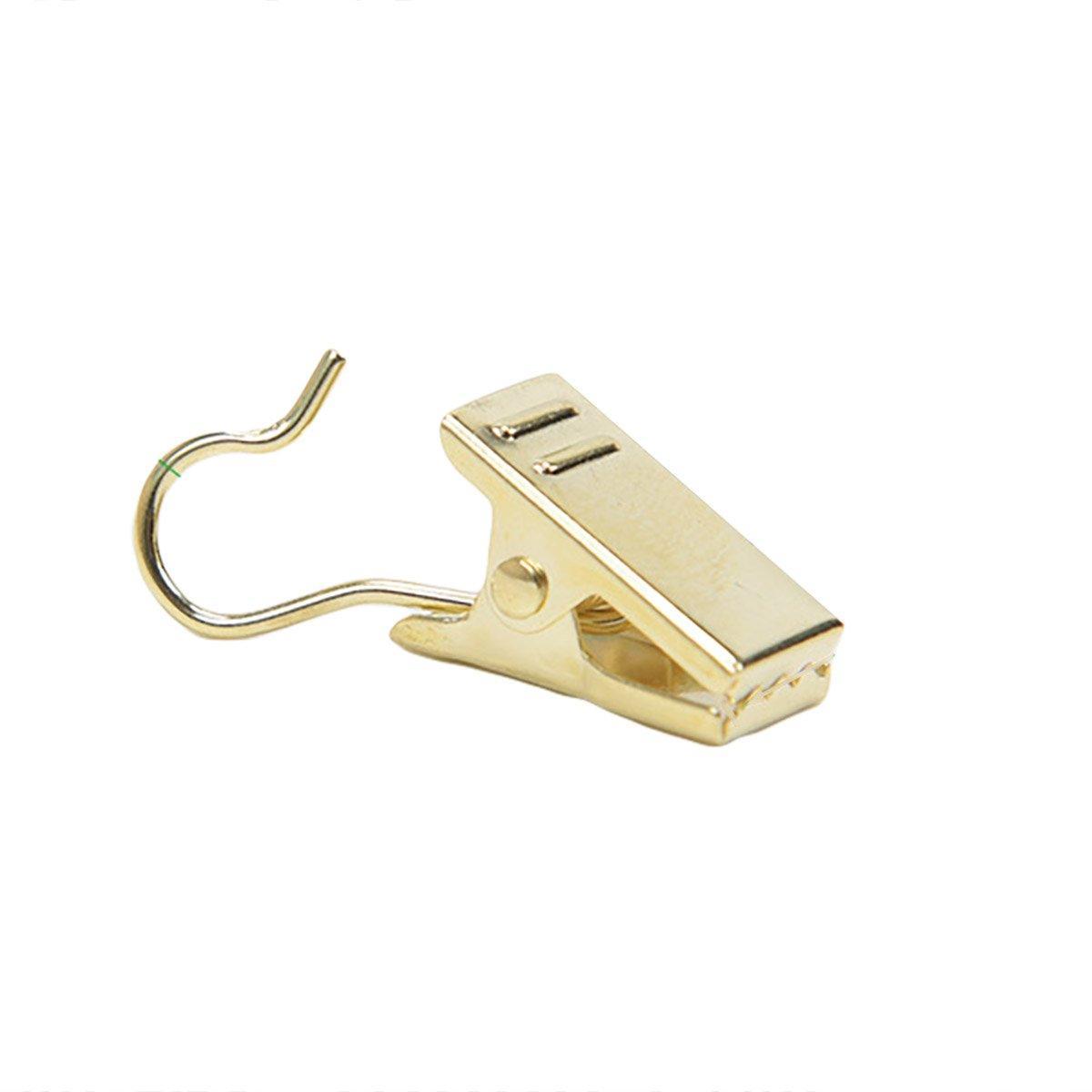 Premium 50 Pack Stainless Steel Curtain Clip Hooks Silver White Strong Load Bearing