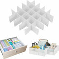 Adjustable Drawer Divider Organiser 24X Clapboard 47cm x 7cm Plastic - SuperSaverAU - view 3